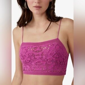 Free People Lyra Bralette- Dahlia Mauve- Size XS- NWT